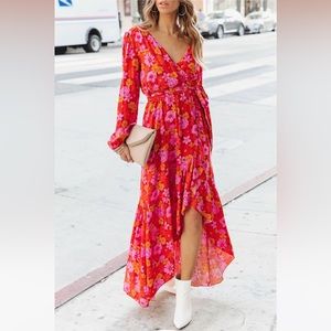 Vibrant Floral Maxi Dress